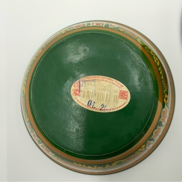 Stunning Vintage Russian (USSR) Khokhloma Hand Painted Lacquer Wooden Bowl Set - Picture 8 of 8